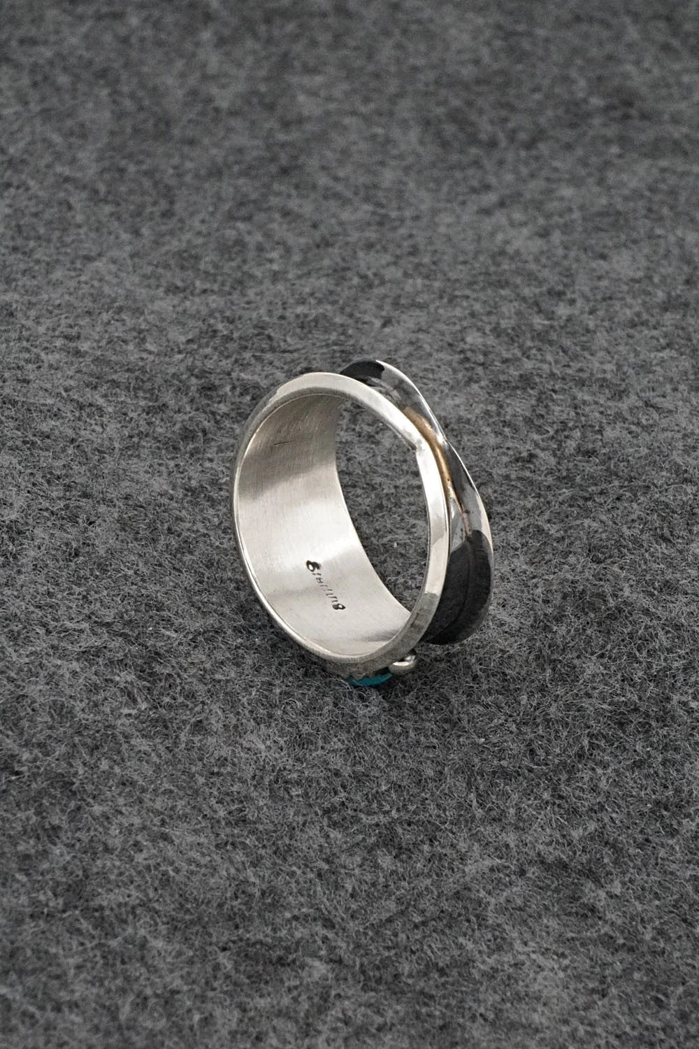 Turquoise & Sterling Silver Ring - Paul Largo - Size 12.5