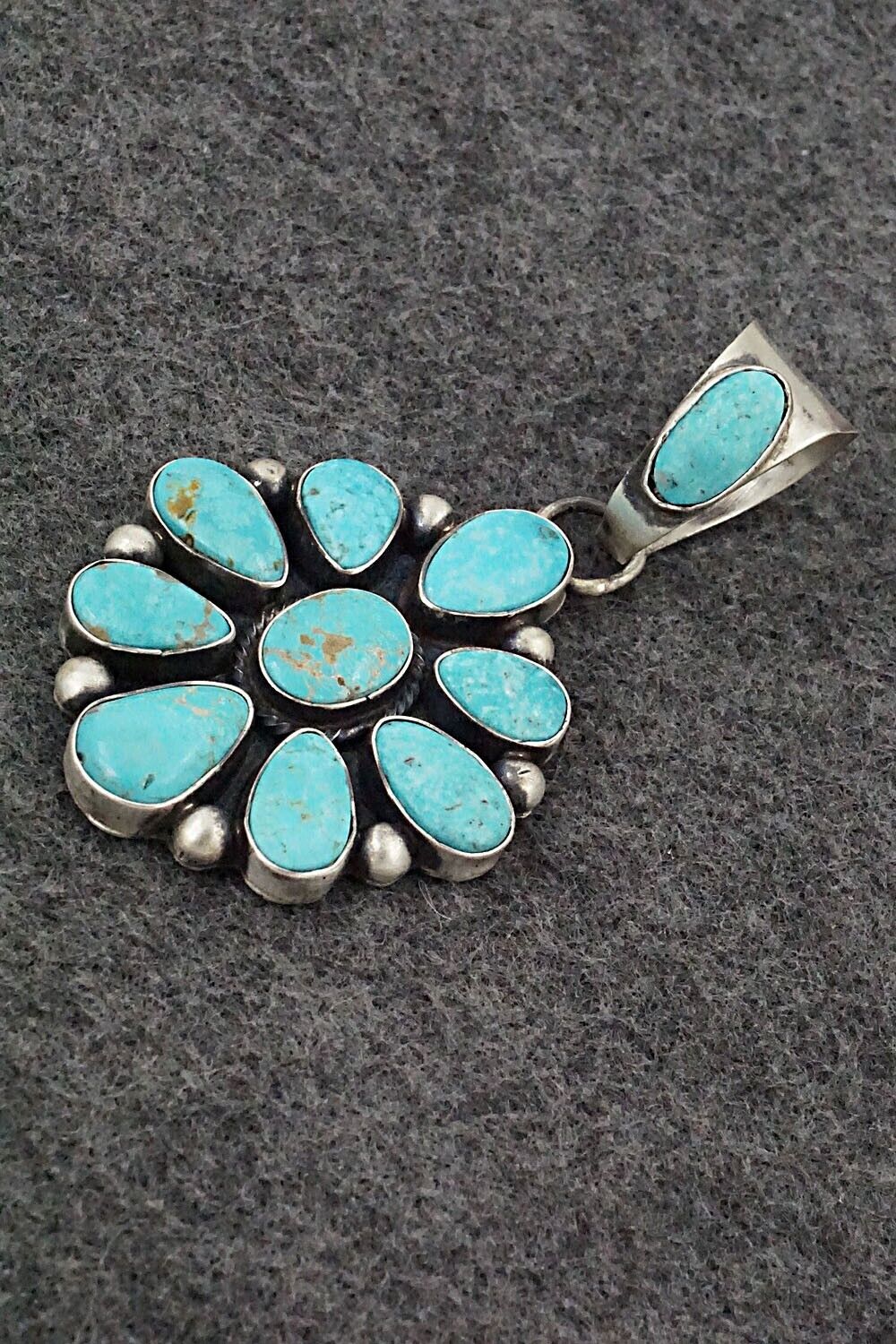 Turquoise & Sterling Silver Pendant - Kathleen Livingston