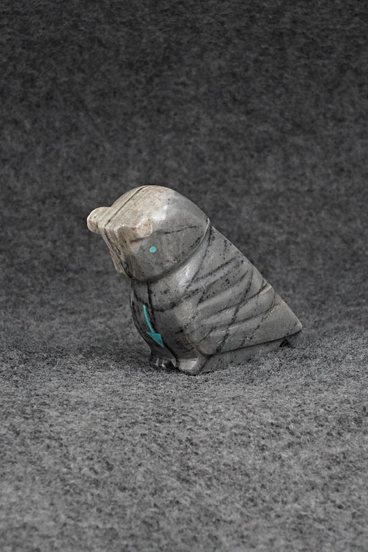 Owl Zuni Fetish Carving - Clay Panteah