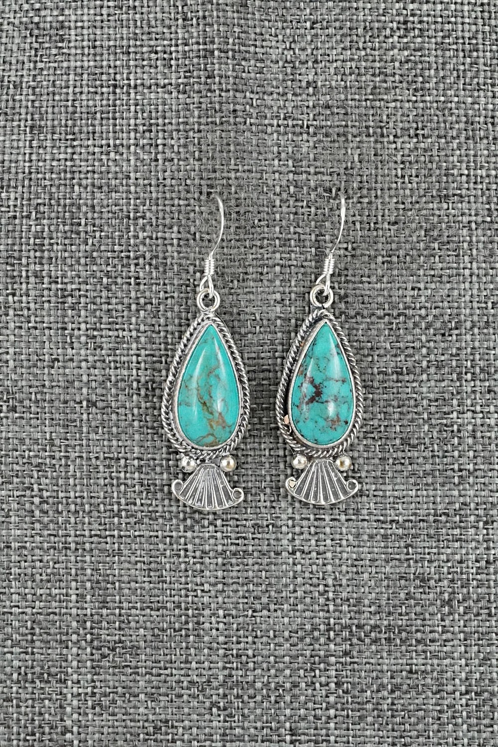 Turquoise & Sterling Silver Earrings - Verley Betone
