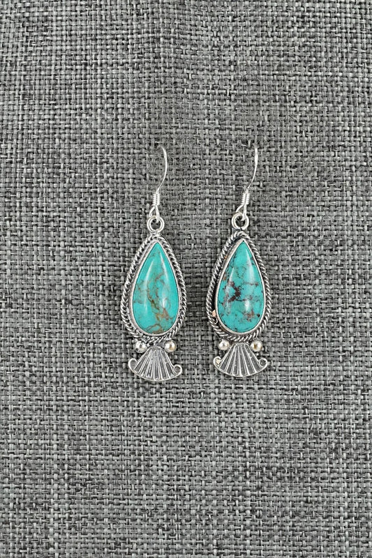 Turquoise & Sterling Silver Earrings - Verley Betone