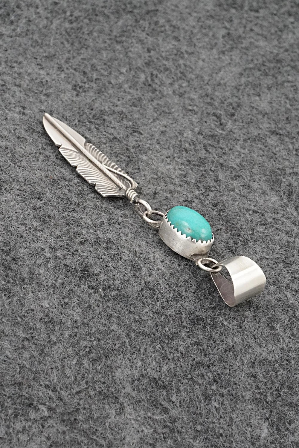 Turquoise & Sterling Silver Pendant - Chris Charley