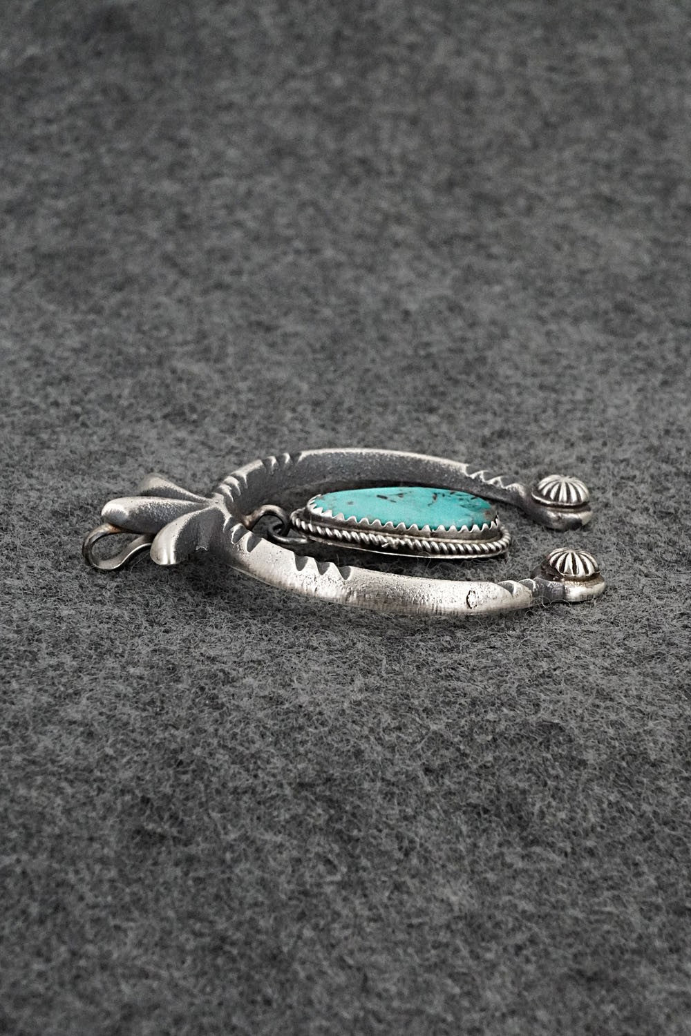 Turquoise & Sterling Silver Pendant - Martha Cayatiento