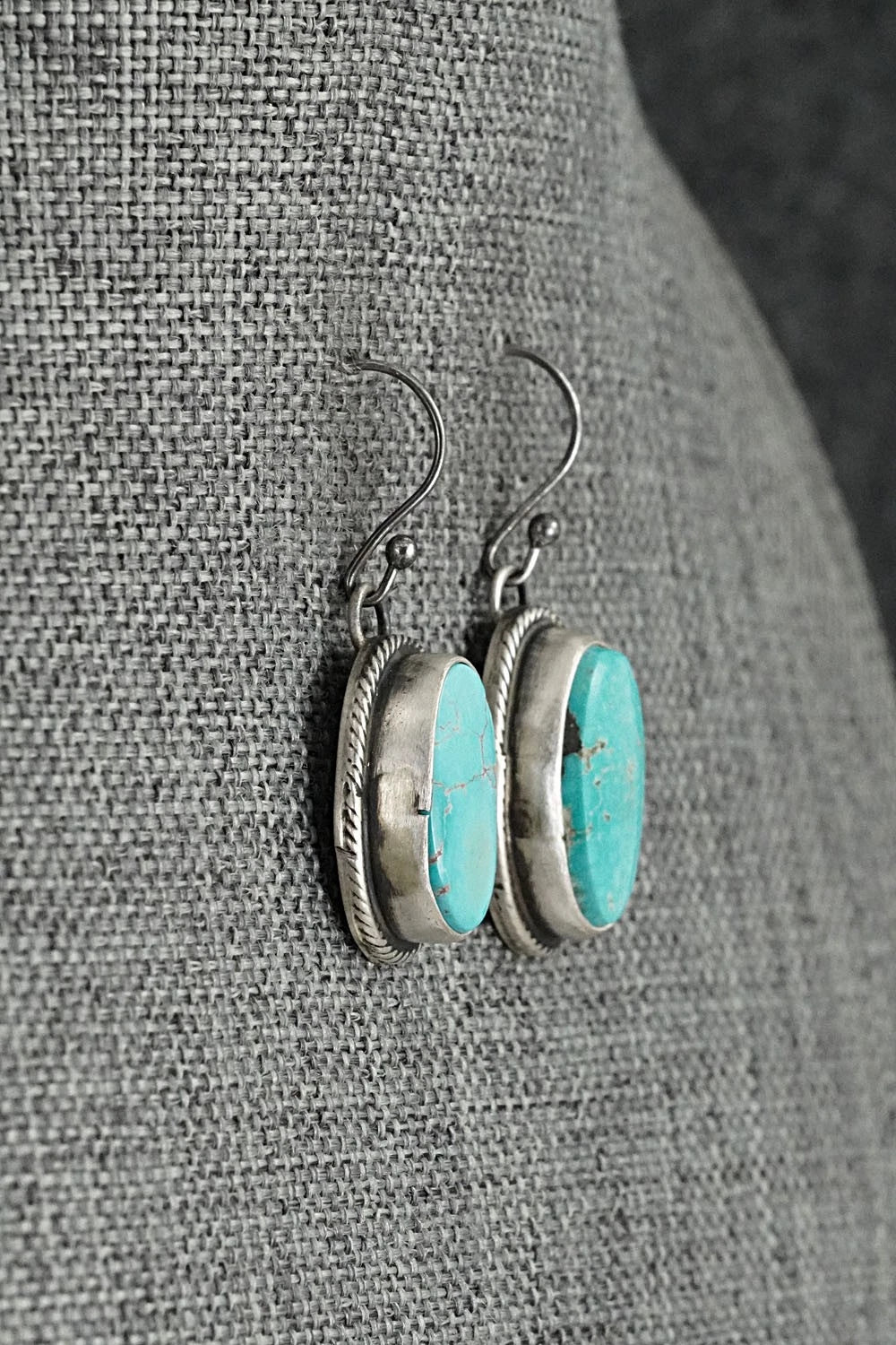 Turquoise & Sterling Silver Pendant and Earrings Set - Bobby Johnson