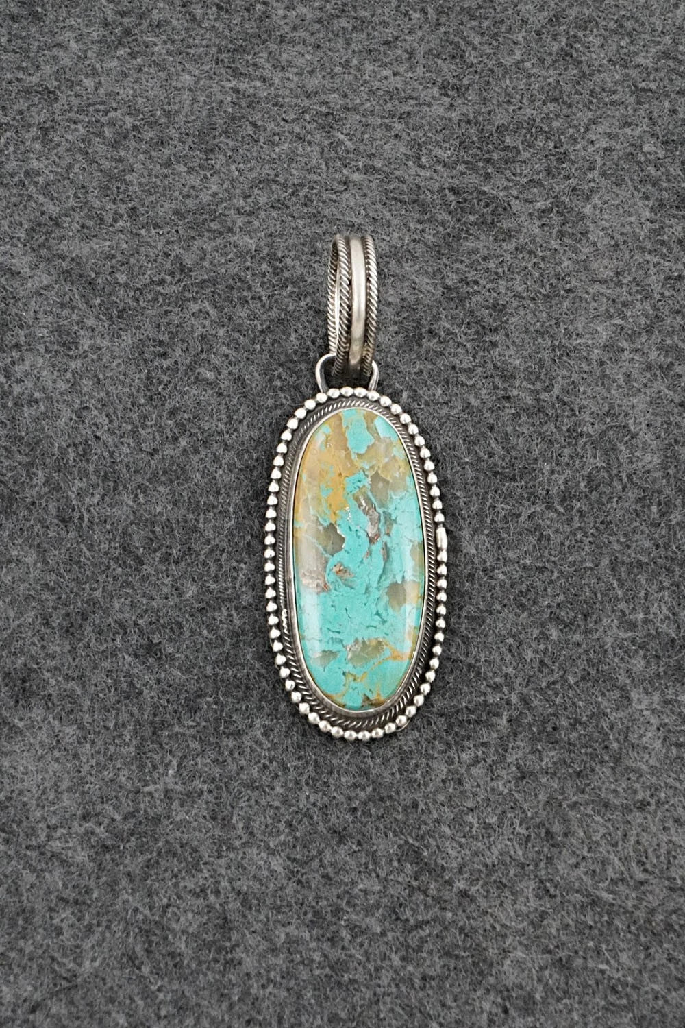 Turquoise & Sterling Silver Pendant - Kathleen Livingston