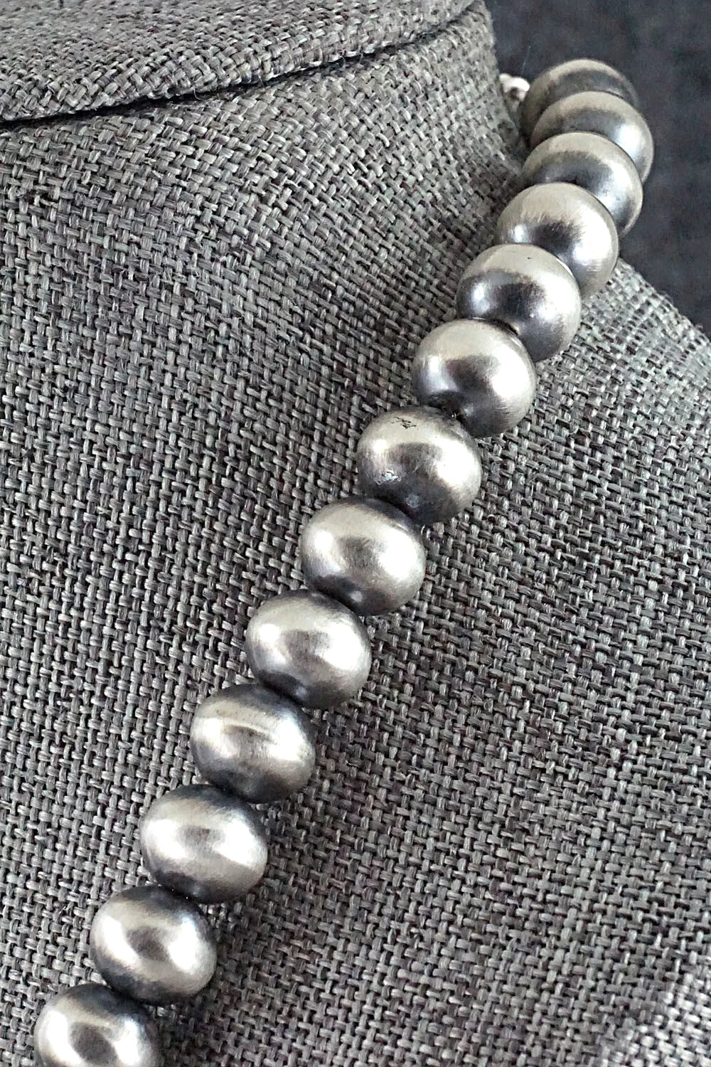 Sterling Silver Navajo Pearl Necklace 14" - Bryannen Halwood