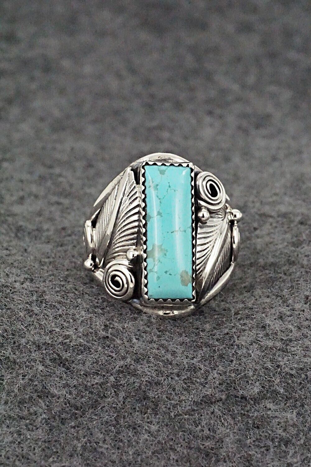 Turquoise & Sterling Silver Ring - Darrell Morgan - Size 9