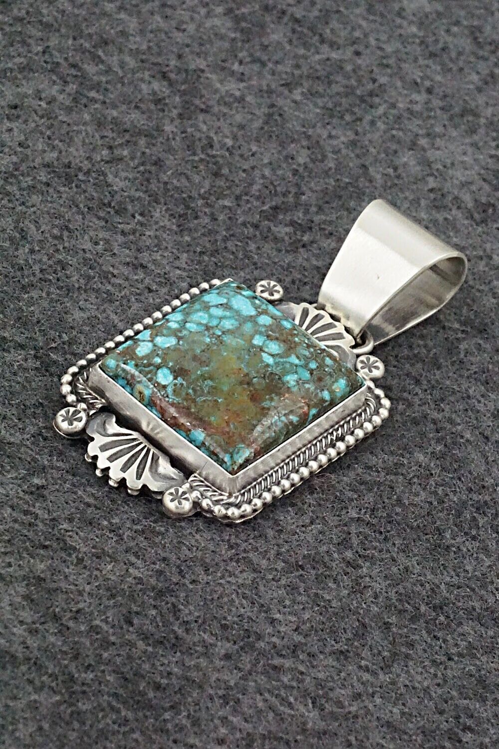 Turquoise & Sterling Silver Pendant - Darrin Livingston