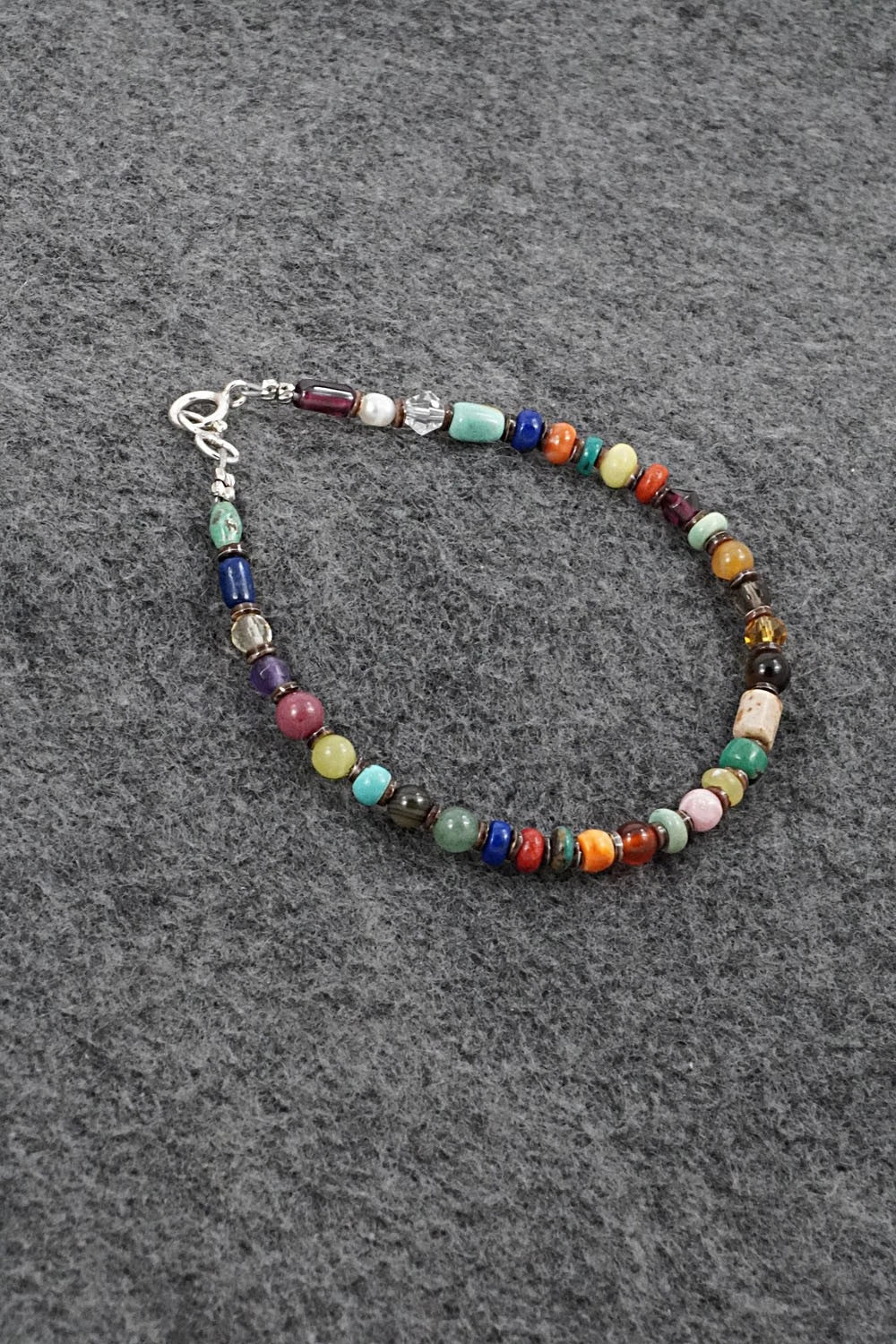 Multi-Stone & Sterling Silver Bracelet - Helen Tsosie