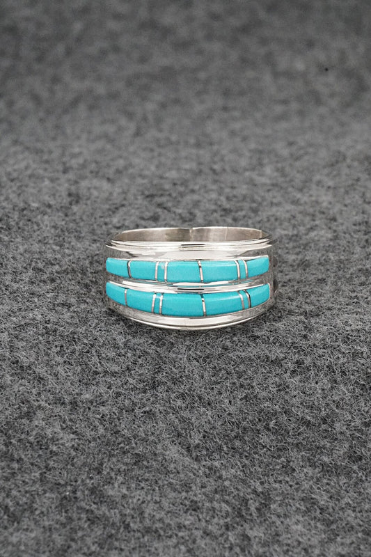 Turquoise & Sterling Silver Ring - Wilbert Muskett Jr. - Size 9.5