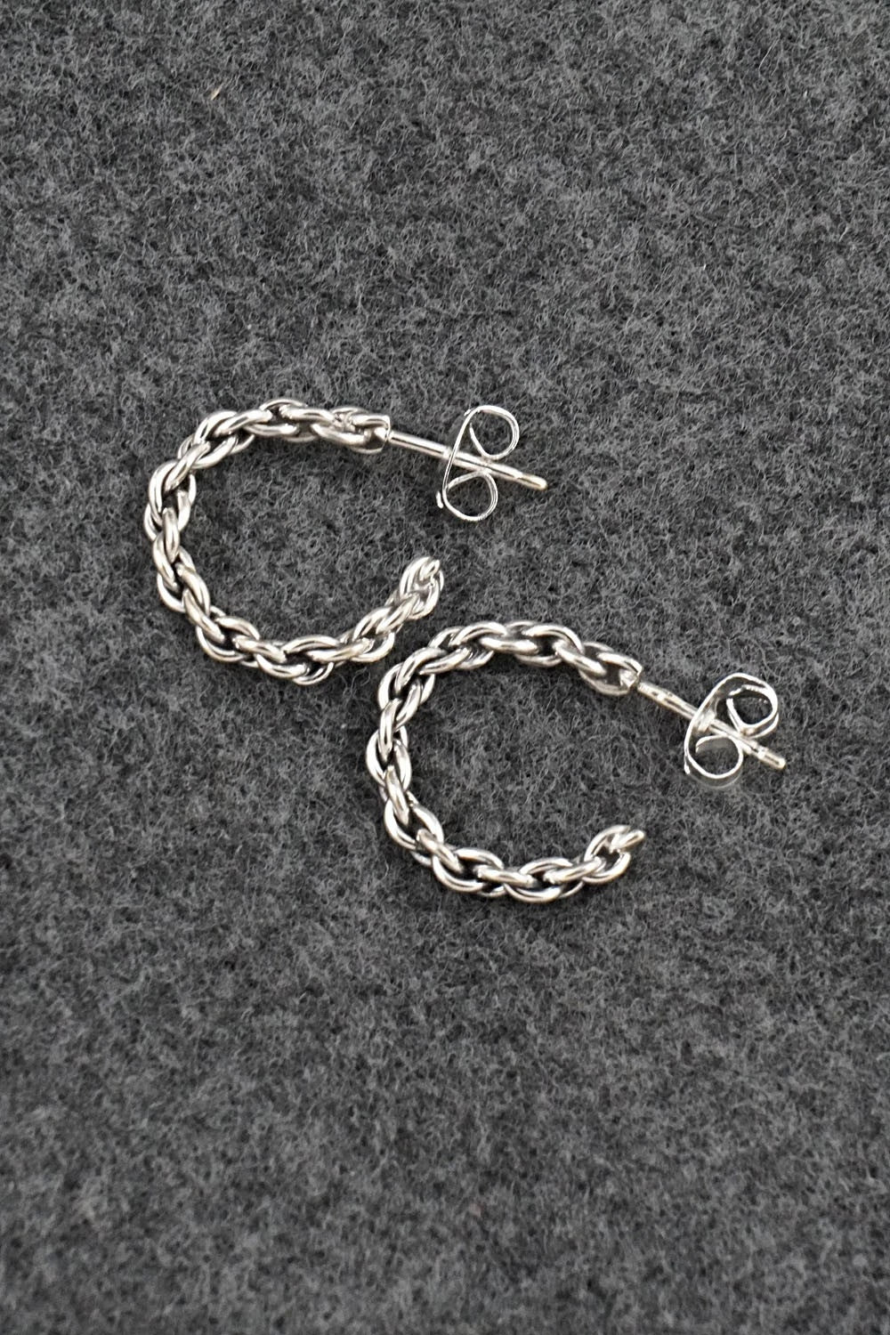 Sterling Silver Hoop Earrings - Elaine Tahe