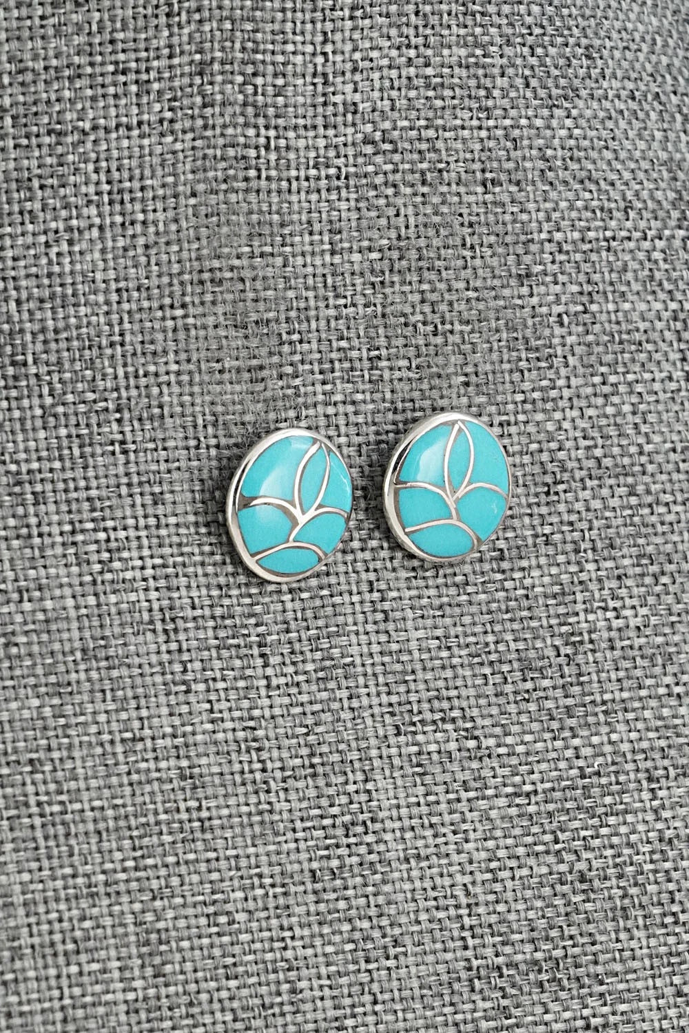Turquoise & Sterling Silver Earrings - Orena Leekya