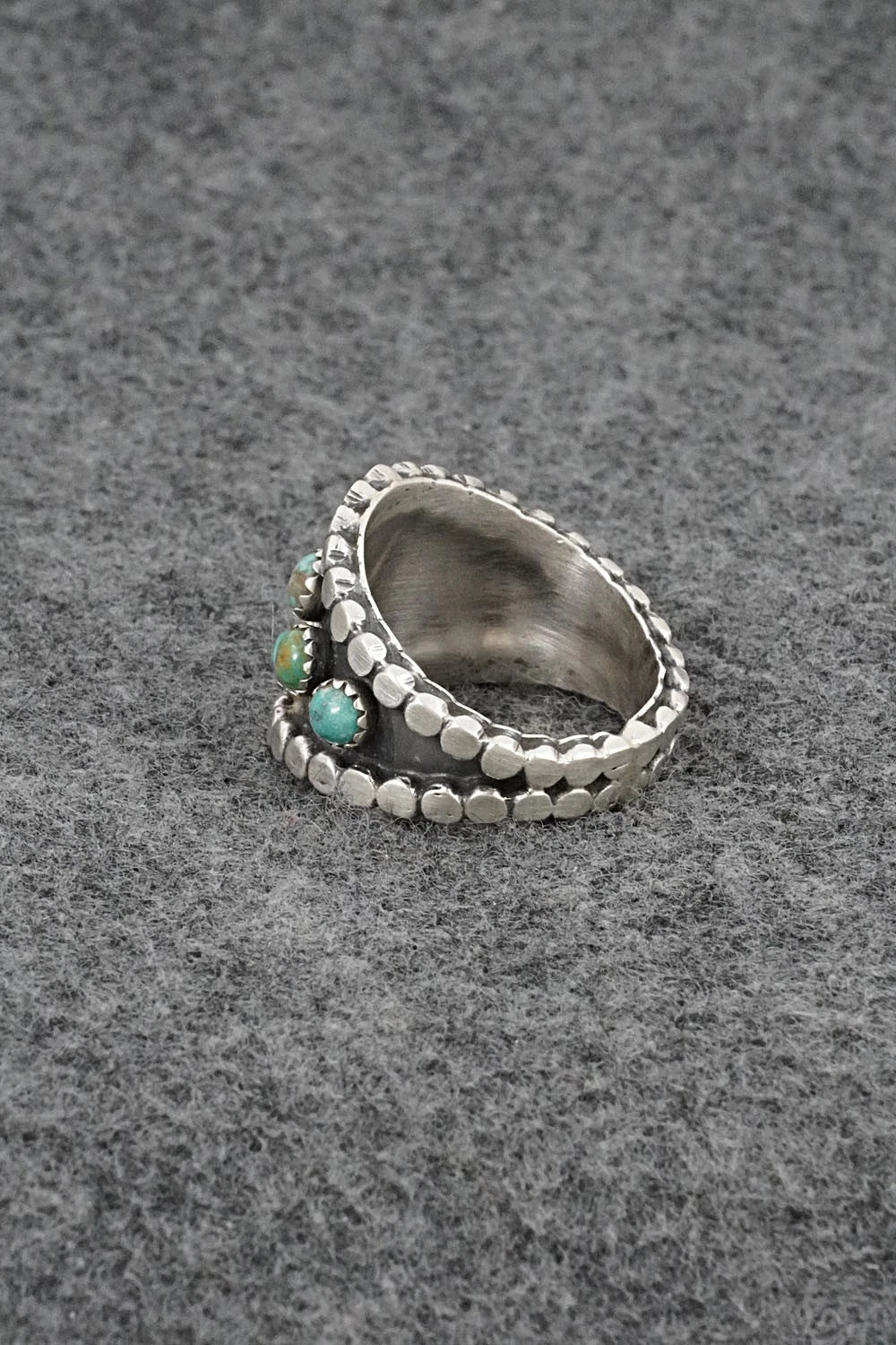 Turquoise & Sterling Silver Ring - Harry B. Yazzie - Size 10