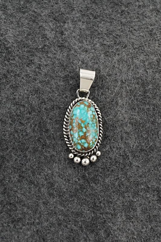 Turquoise & Sterling Silver Pendant - Eugene Gruber