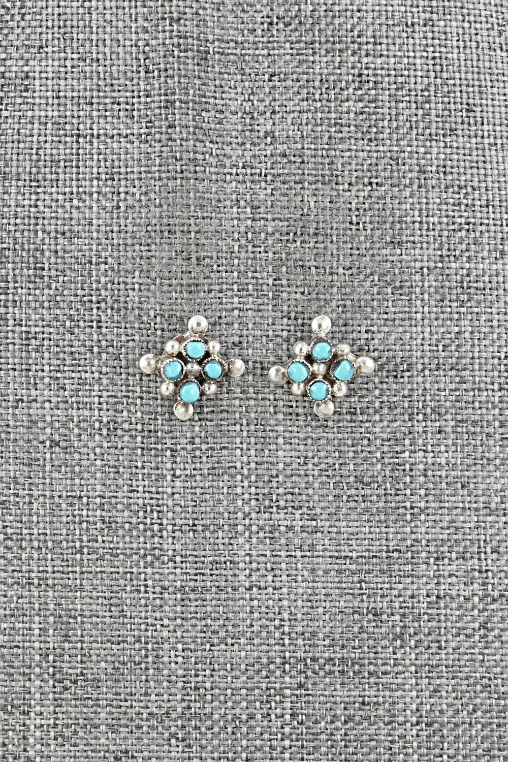 Turquoise & Sterling Silver Earrings - Calvert Lamy