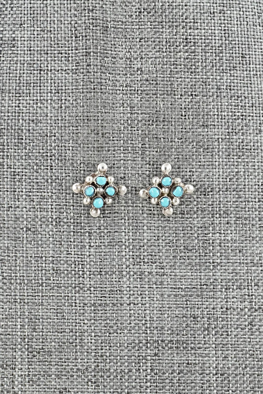 Turquoise & Sterling Silver Earrings - Calvert Lamy