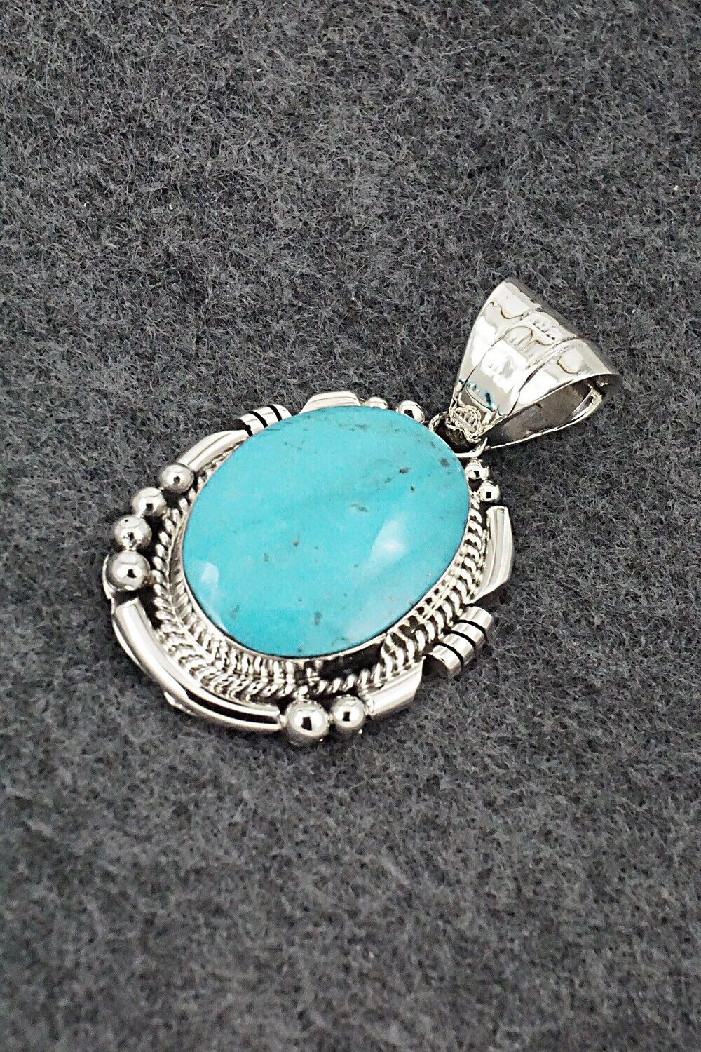 Turquoise & Sterling Silver Pendant - Charlene Yazzie