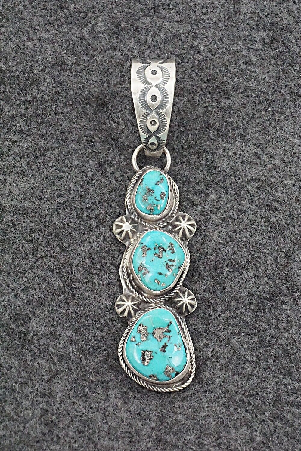 Turquoise & Sterling Silver Pendant - Bob Becenti