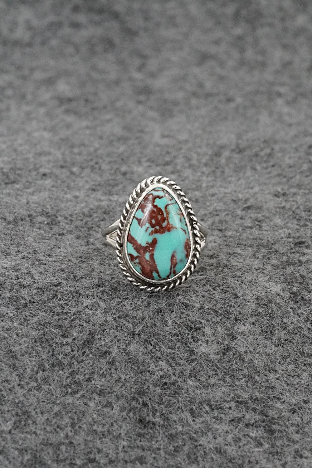 Turquoise & Sterling Silver Ring - Eugene Gruber - Size 5