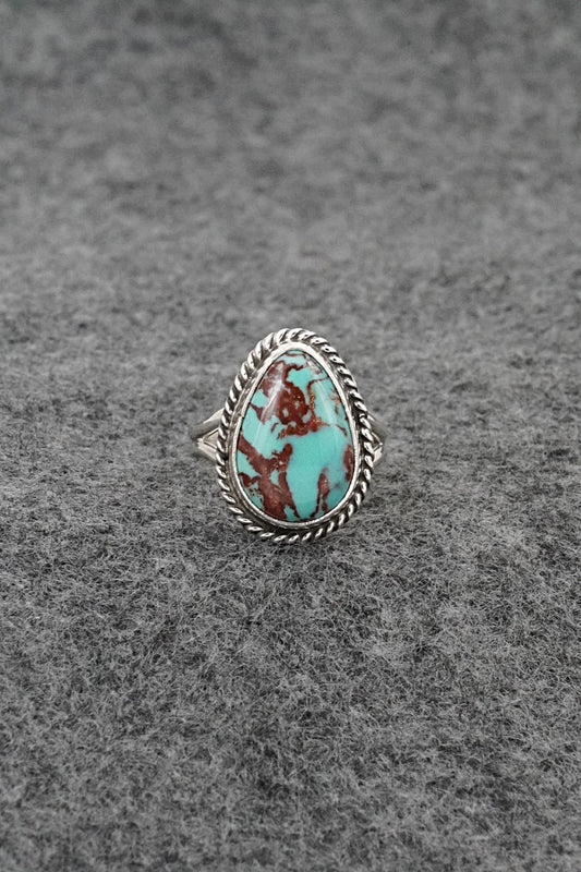 Turquoise & Sterling Silver Ring - Eugene Gruber - Size 5