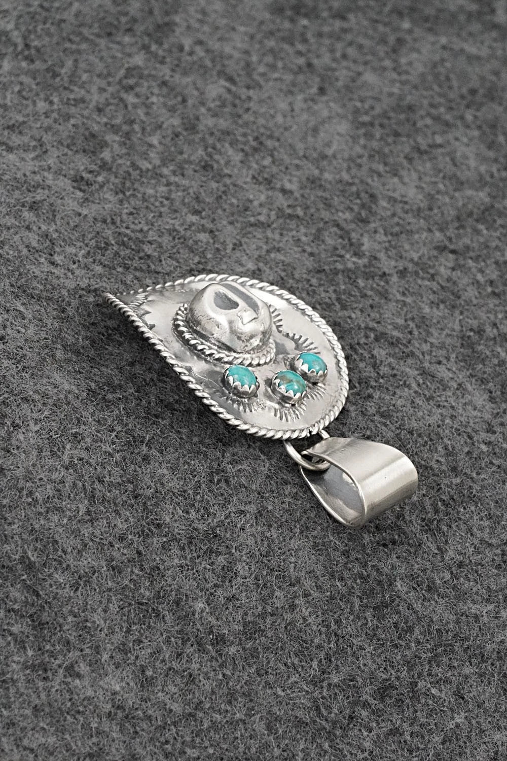 Turquoise & Sterling Silver Pendant - Bobby Platero