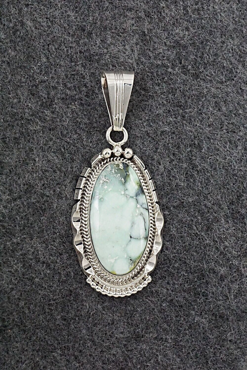 Variscite & Sterling Silver Pendant - Samuel Yellowhair