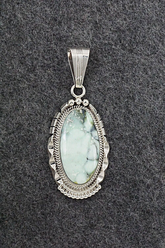 Variscite & Sterling Silver Pendant - Samuel Yellowhair