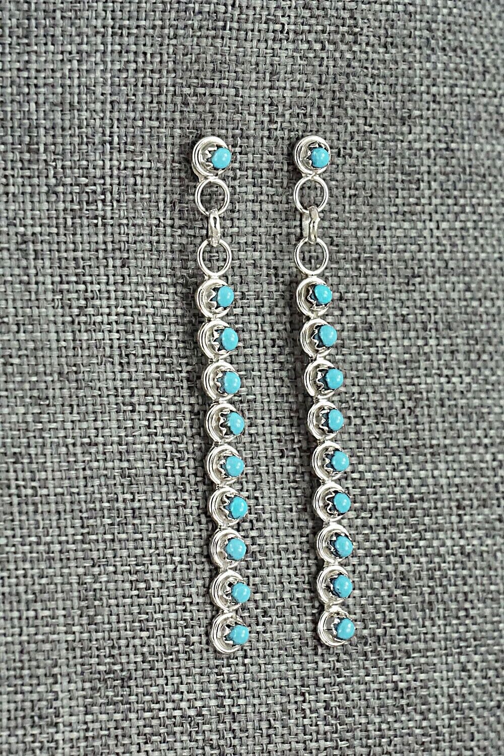 Turquoise & Sterling Silver Earrings - Henrietta Quetawki