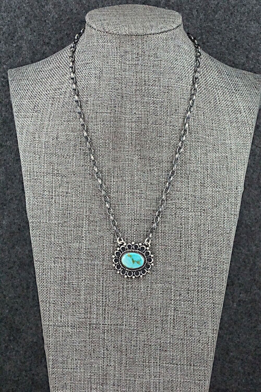 Turquoise & Sterling Silver Necklace - Joe Piaso