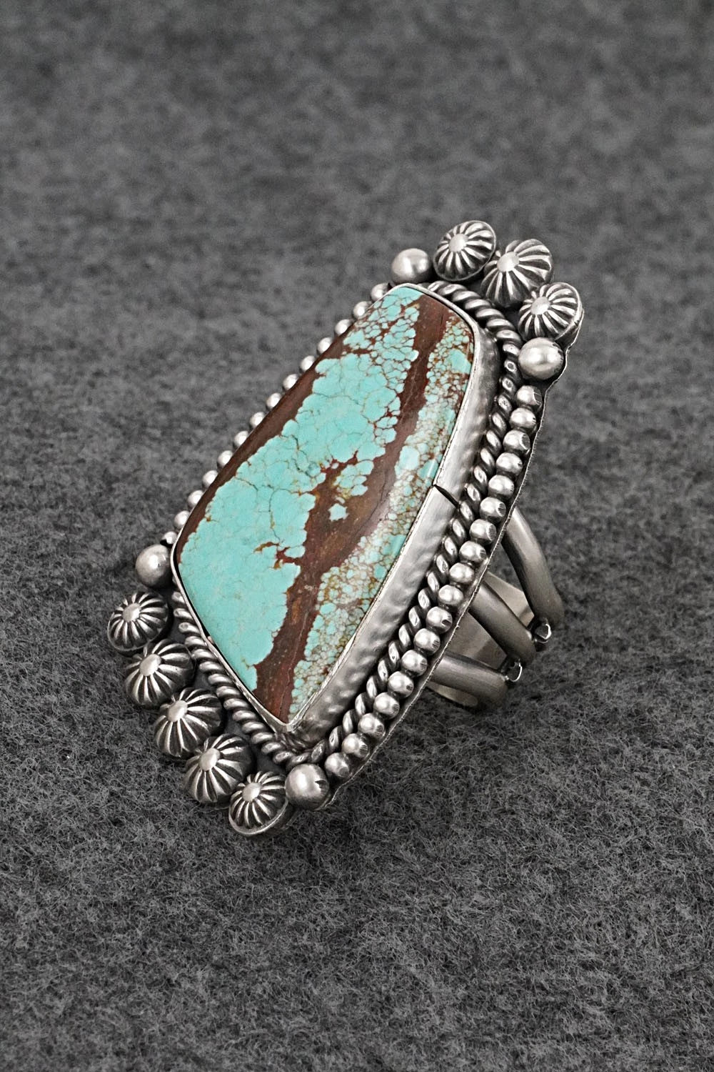 Turquoise & Sterling Silver Ring - Michael Calladitto - Size 9