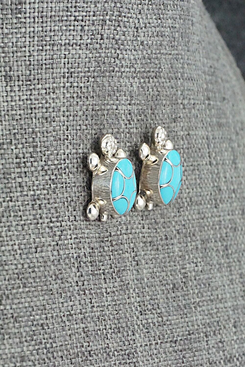 Turquoise & Sterling Silver Earrings - Amielda Peynetsa