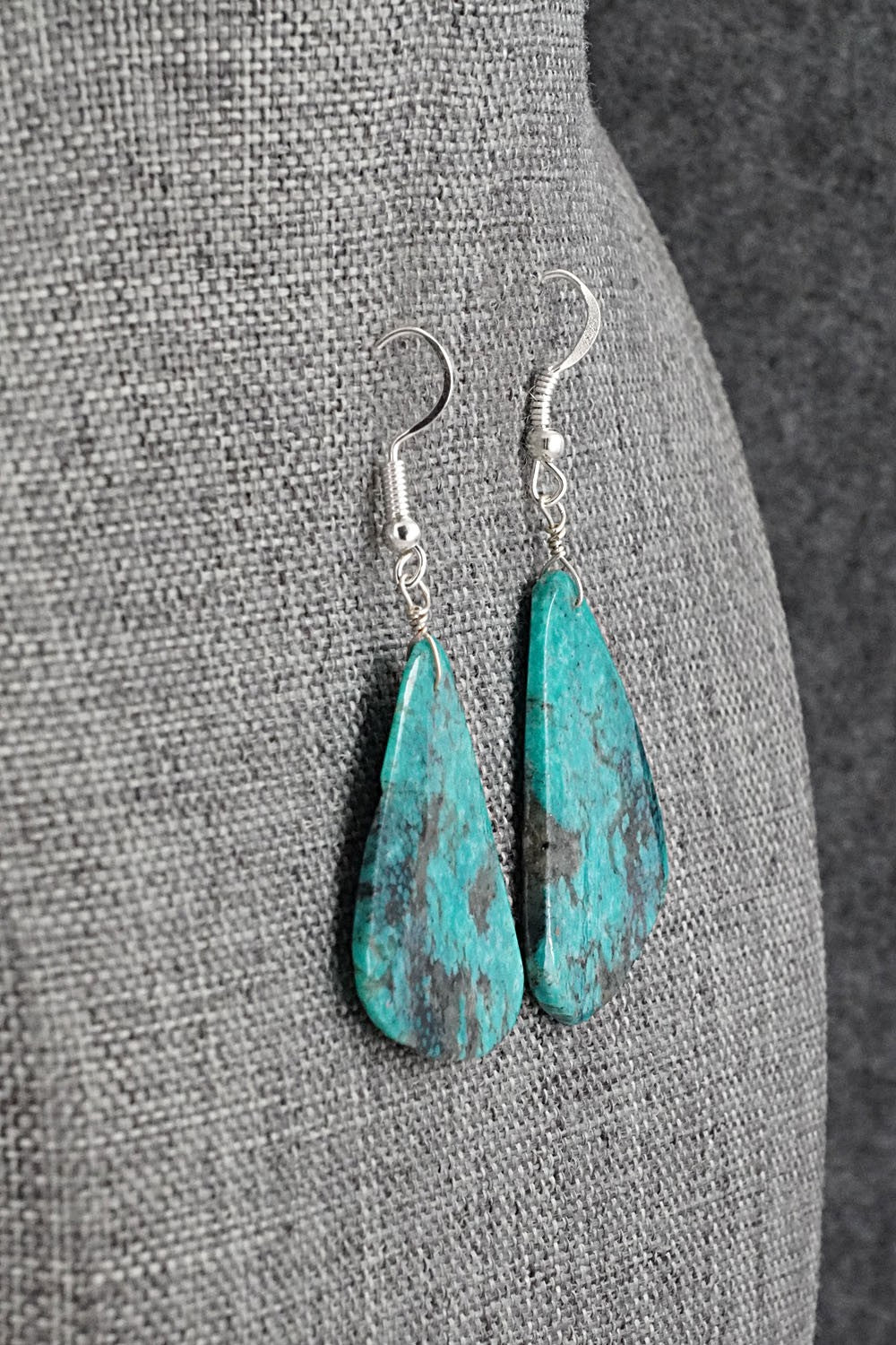Turquoise & Sterling Silver Earrings - Louise Pete