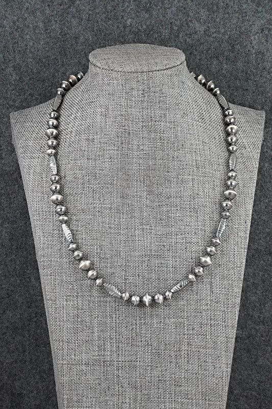 Sterling Silver Navajo Pearl Necklace 19" - Vintage