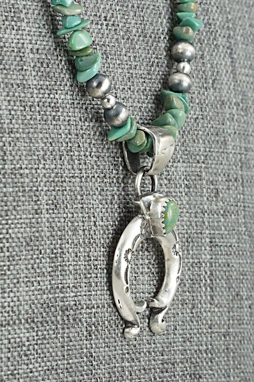 Turquoise & Sterling Silver Necklace - Louise Joe