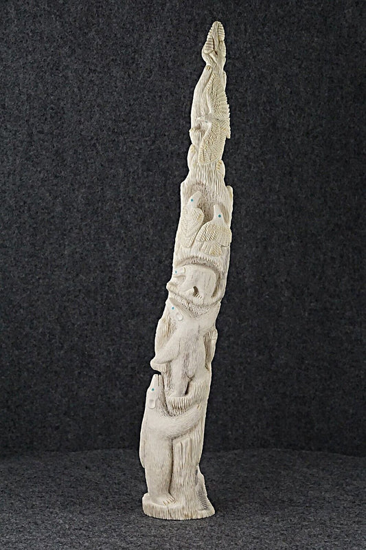 Bears & Eagles Zuni Fetish Carving - Destry Siutza
