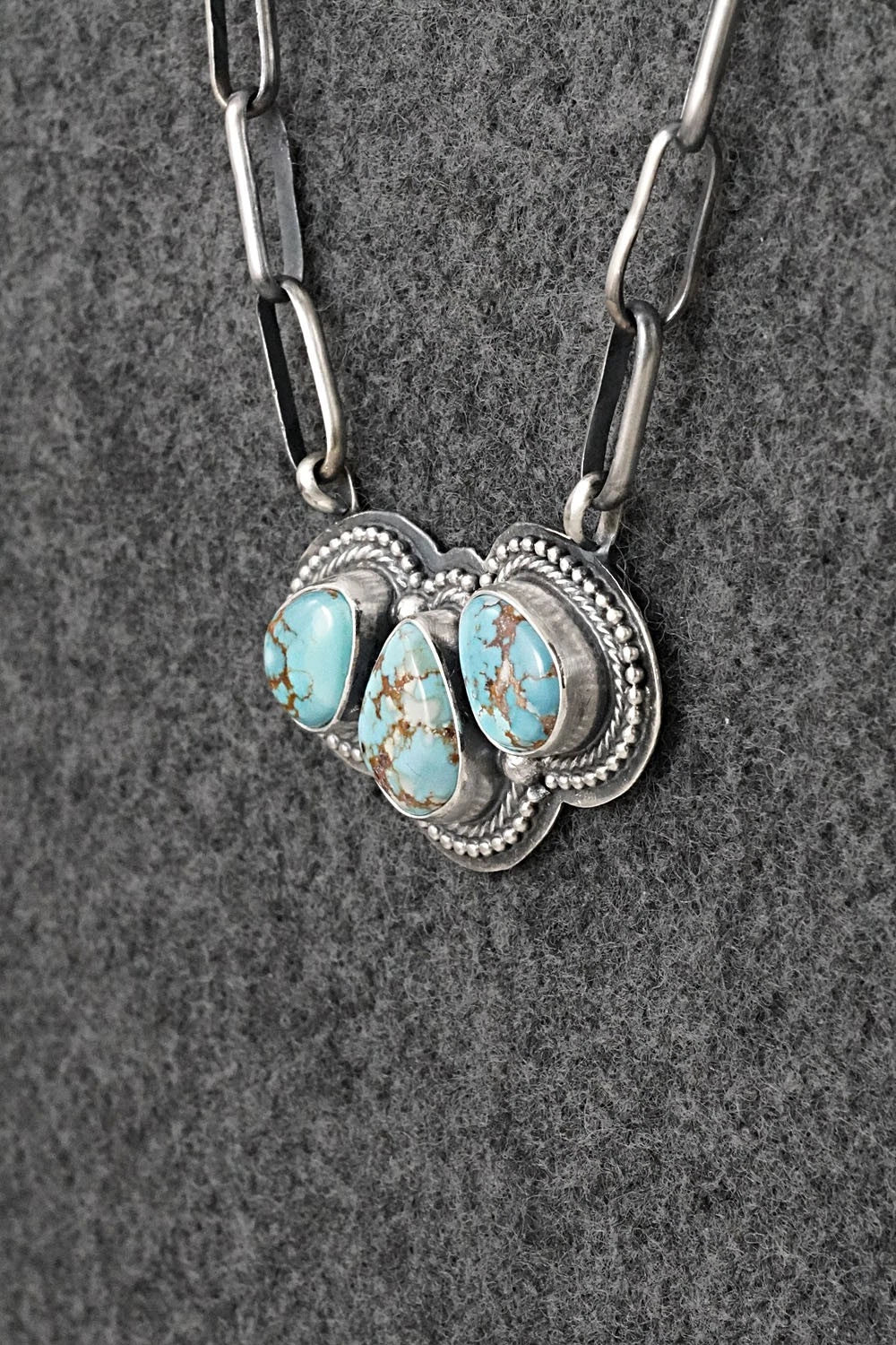 Turquoise & Sterling Silver Necklace - Darrin Livingston