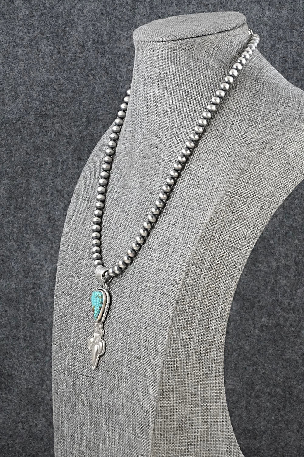 Turquoise & Sterling Silver Necklace - Gary Shorty