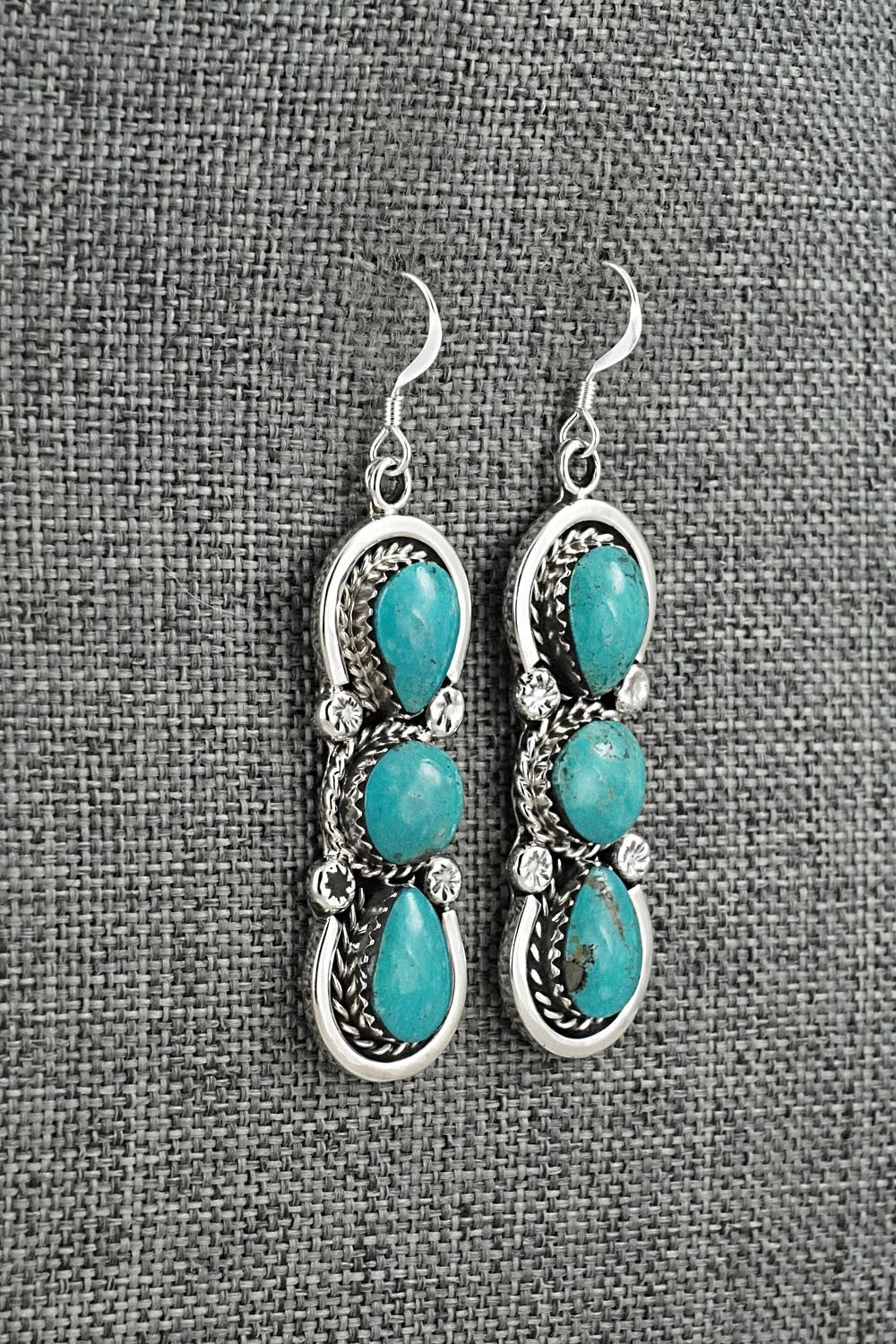 Turquoise & Sterling Silver Earrings - Marie Bahe