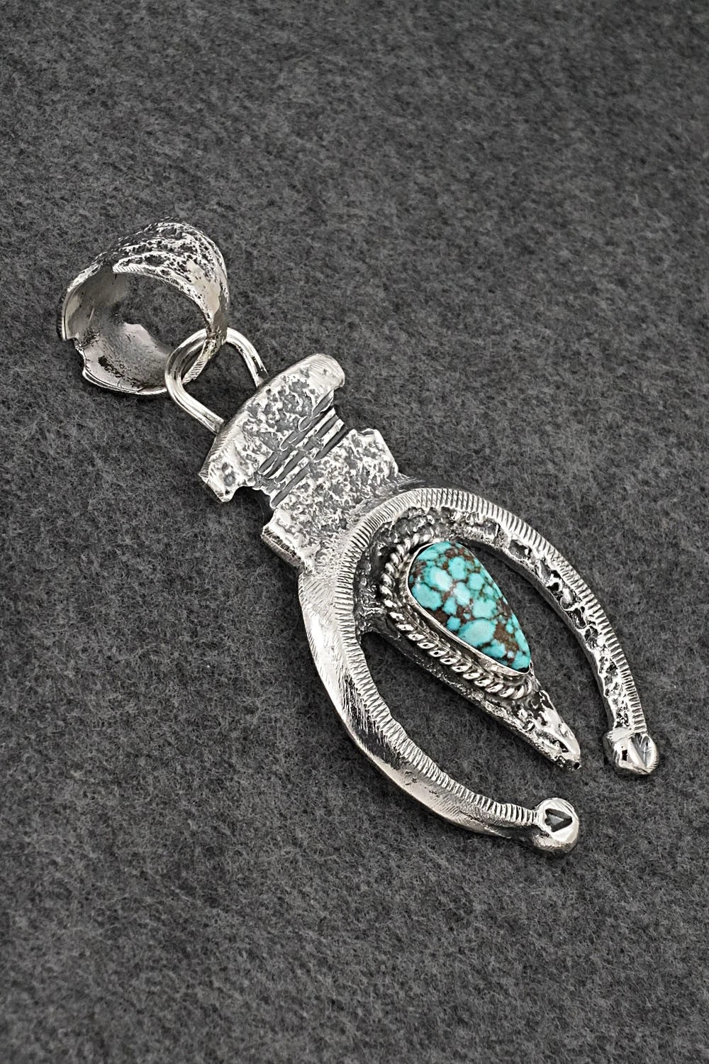 Turquoise & Sterling Silver Pendant - Delbert Arviso