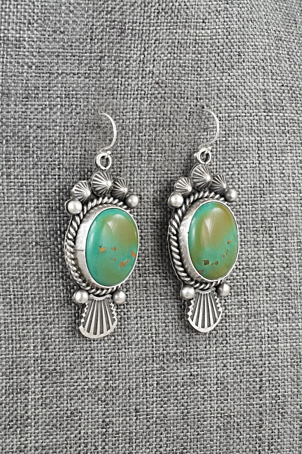 Turquoise & Sterling Silver Earrings - Michael Calladitto