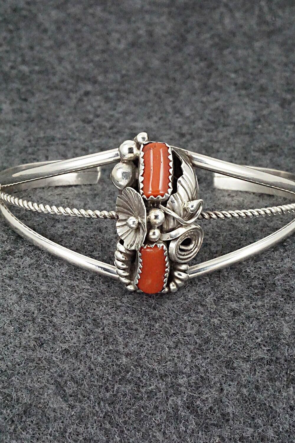 Coral & Sterling Silver Bracelet - Max Calladitto