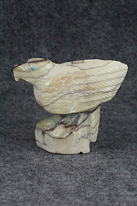 Eagle Zuni Fetish Carving - Derrick Kaamasee