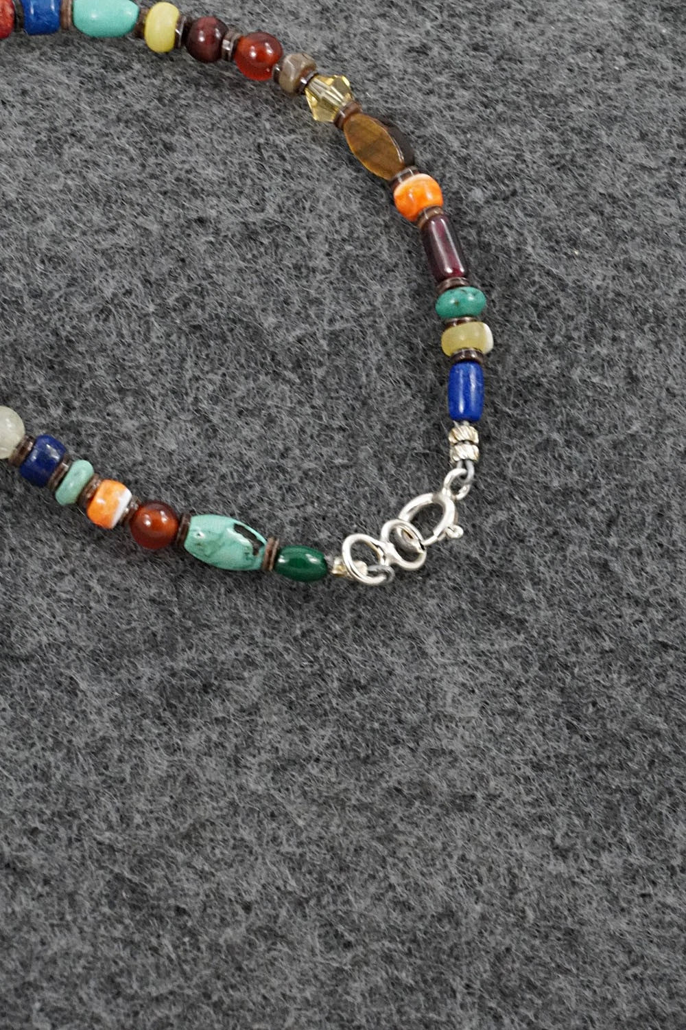 Multi-Stone & Sterling Silver Bracelet - Helen Tsosie