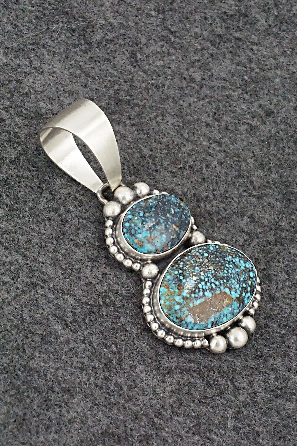 Turquoise & Sterling Silver Pendant - Darrin Livingston