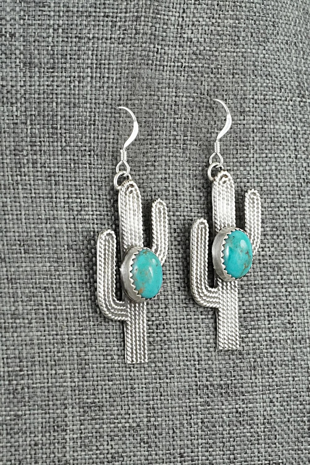Turquoise & Sterling Silver Earrings - Annette Chiquito
