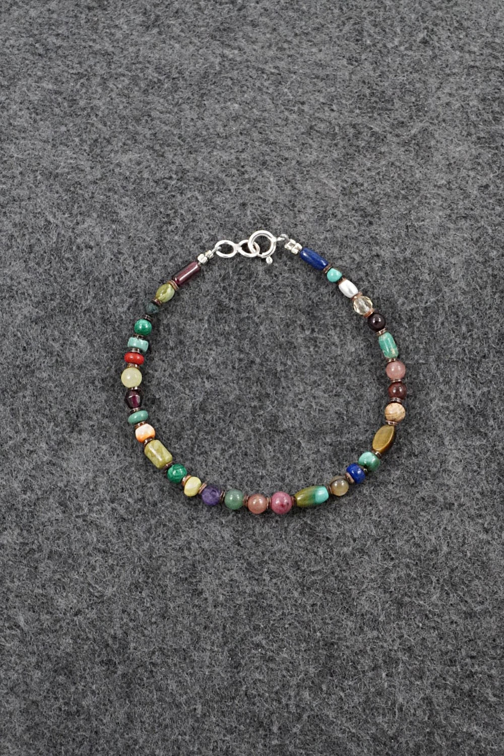 Multi-Stone & Sterling Silver Bracelet - Helen Tsosie