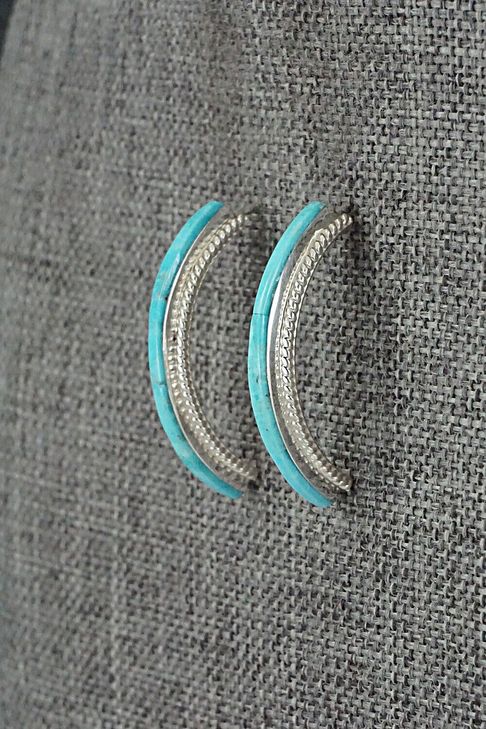 Turquoise & Sterling Silver Earrings - Alan Barney