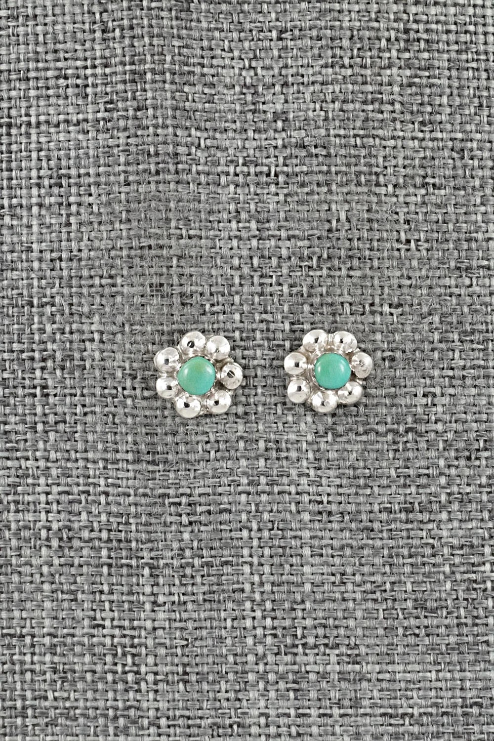 Turquoise and Sterling Silver Earrings - Ronald Yatsattie