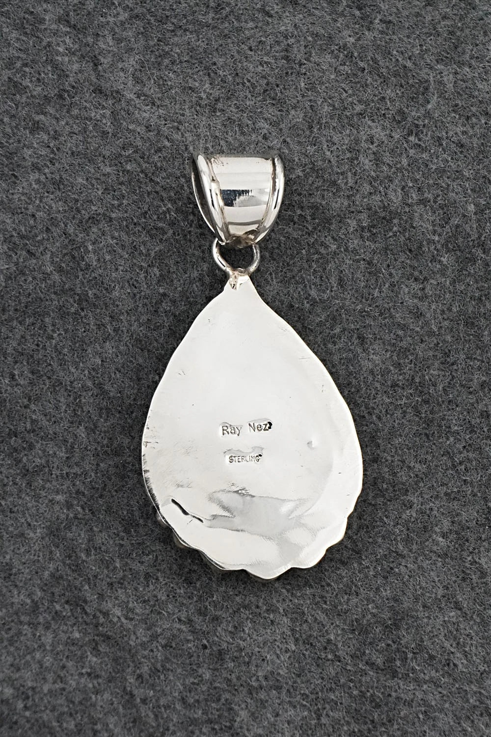 Turquoise and Sterling Silver Pendant - Ray Nez