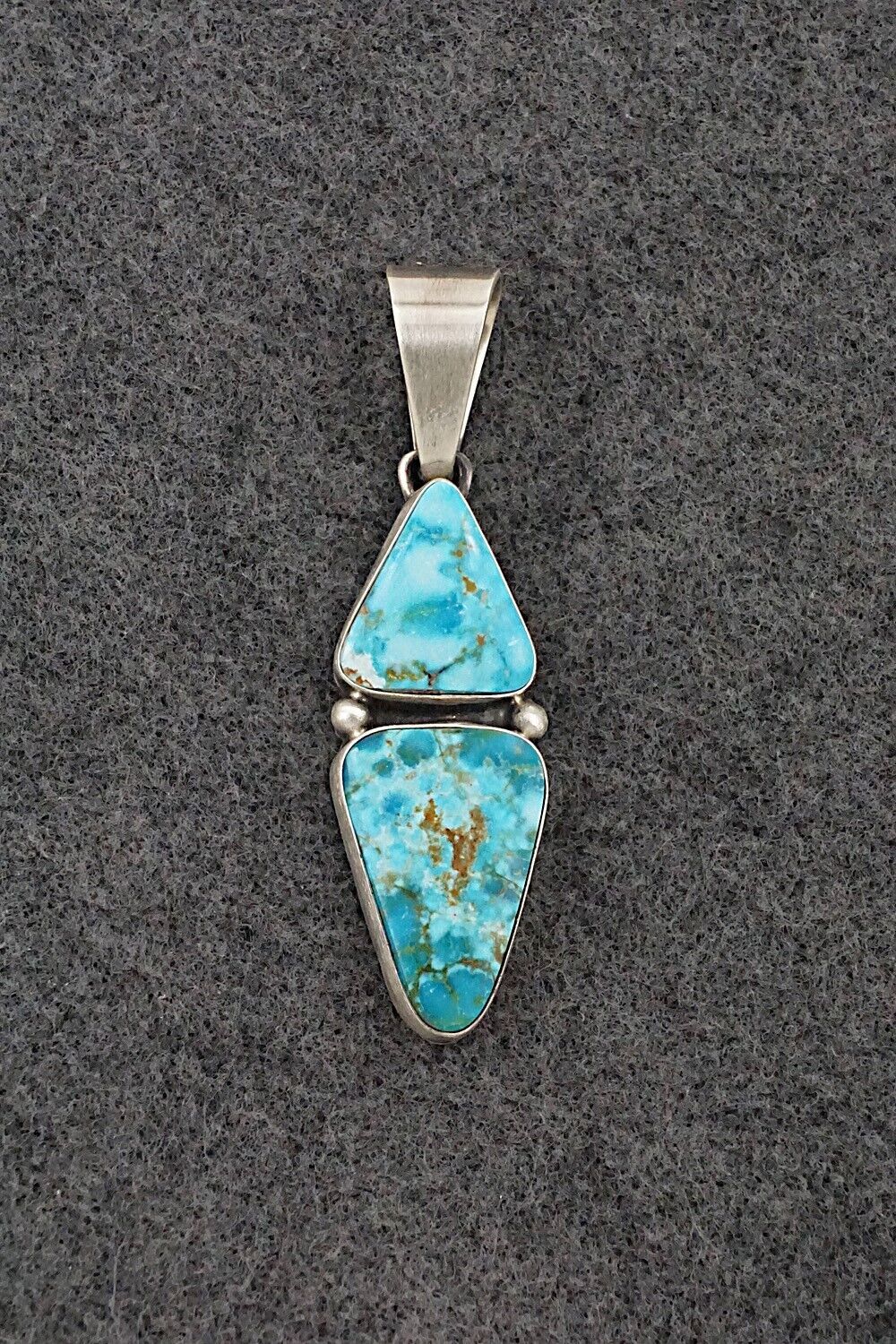 Turquoise & Sterling Silver Pendant - Darrin Livingston